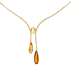 VILLA RICA Necklace (1213) - Champagne Citrine, Whisky Citrine, Yellow Light Citrine / YG